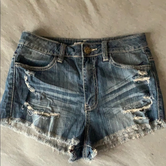 Ripped Jean Shorts - Picture 1 of 3